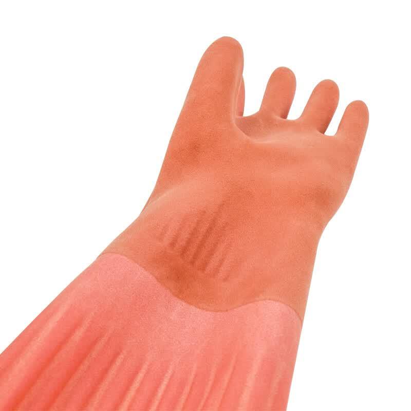HAISIDIKE HK-5167 Flocked Extended Cleaning Gloves