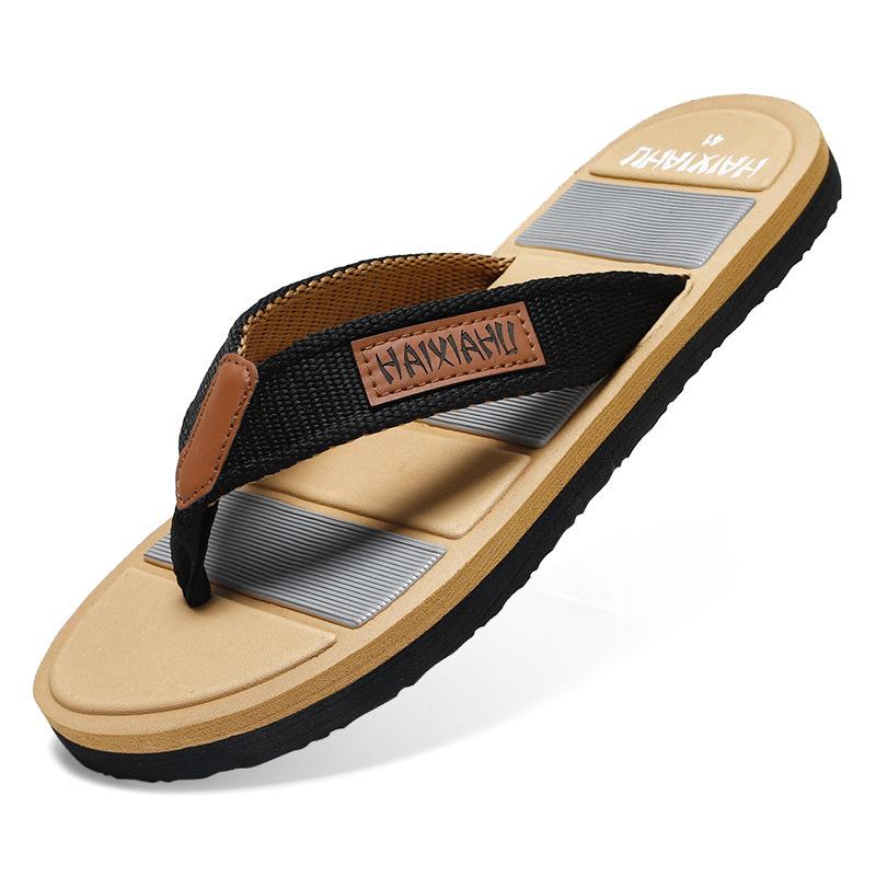 New trendy versatile slippers casual beach shoes flip-flops men's soft-soled non-slip flip-flops fashion