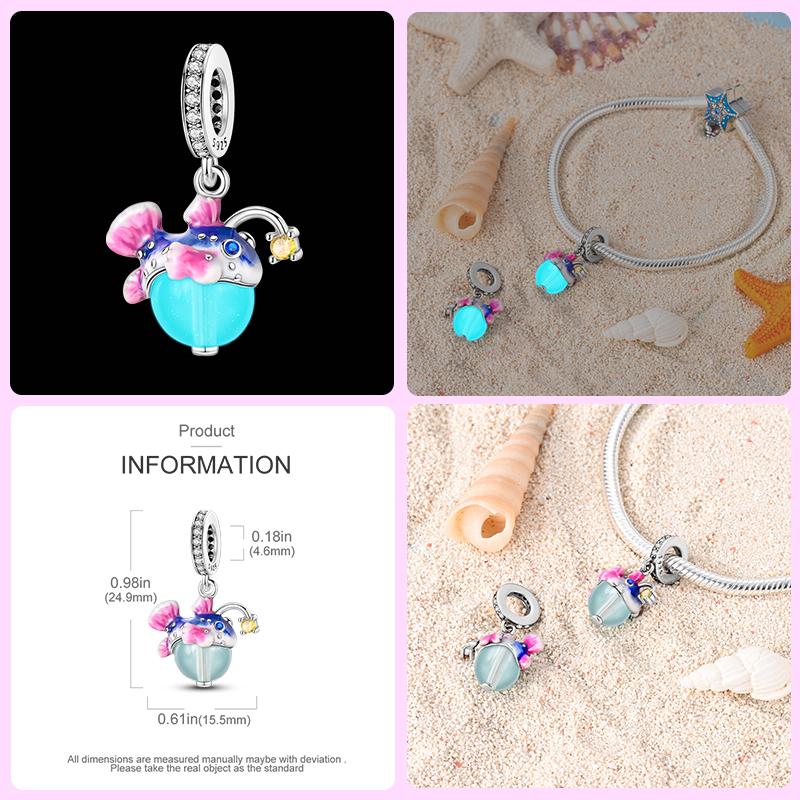 Светящиеся лампочки-шармы подходят для оригинального браслета Qikaola, разноцветные шары, домик-трамвай, бусины, сделай сам, ювелирные изделия, подарок