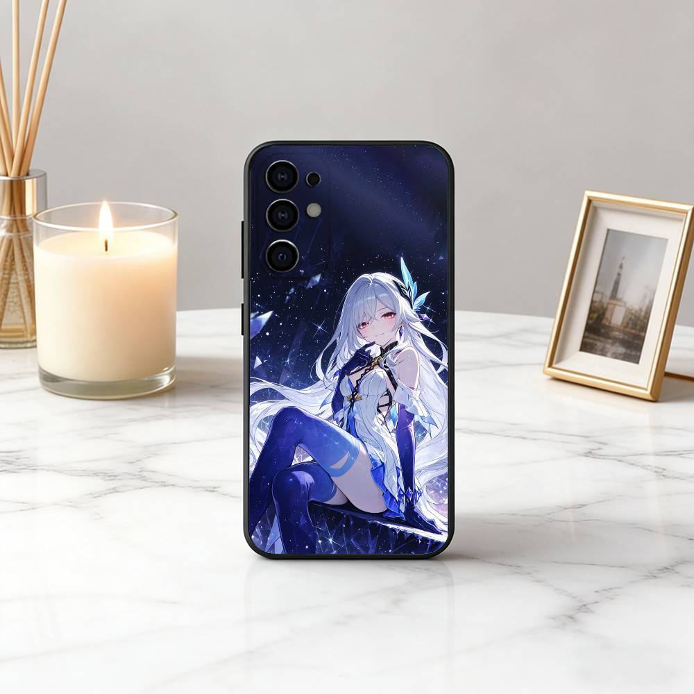 Крутой чехол-кошелек G-GENSHIN IMPACT S-Skirks-GPS для телефона Samsung S25, S24, S21, S22, S23, S30, Ultra, S20, Plus, Fe, Lite, Note, 10, Черная крышка