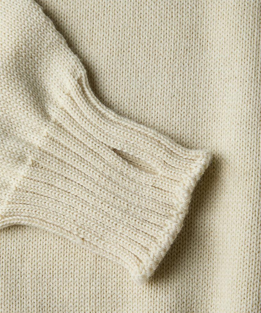 Geonjiulleunseu Fisherman Half Zip Sweater - Aran