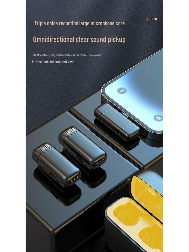 Беспроводной петличный микрофон K6 с интеллектуальным шумоподавлением и зарядным кейсом для мобильной записи в прямом эфире