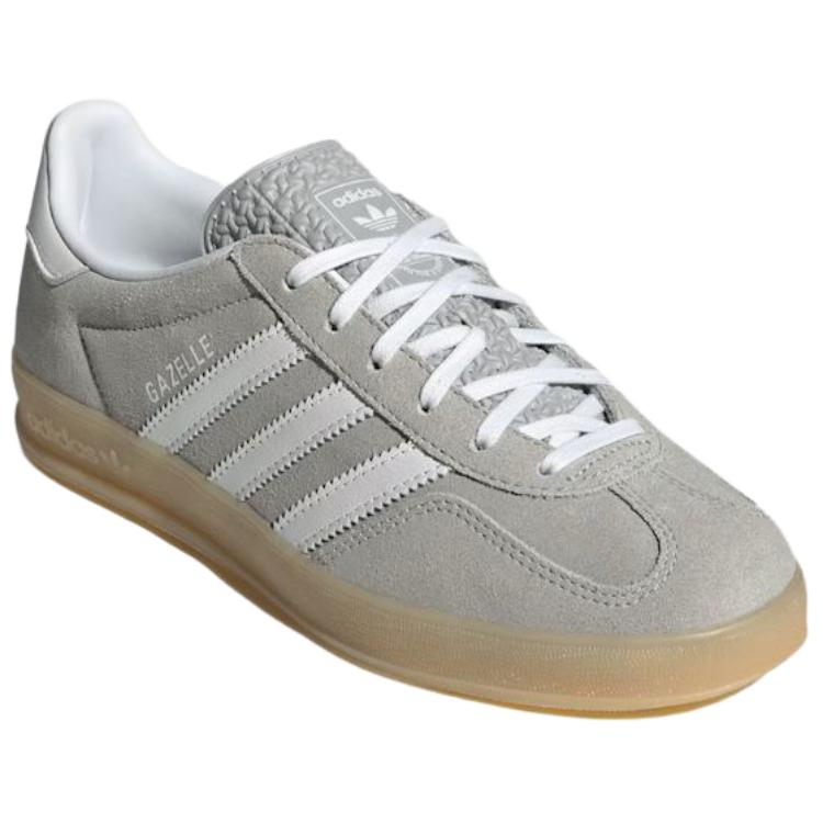 Adidas Оригинальные Gazelle Indoor Кожаные Повседневные Удобные Прочные Низкие Кроссовки Женские Кроссовки Серые JQ7008
