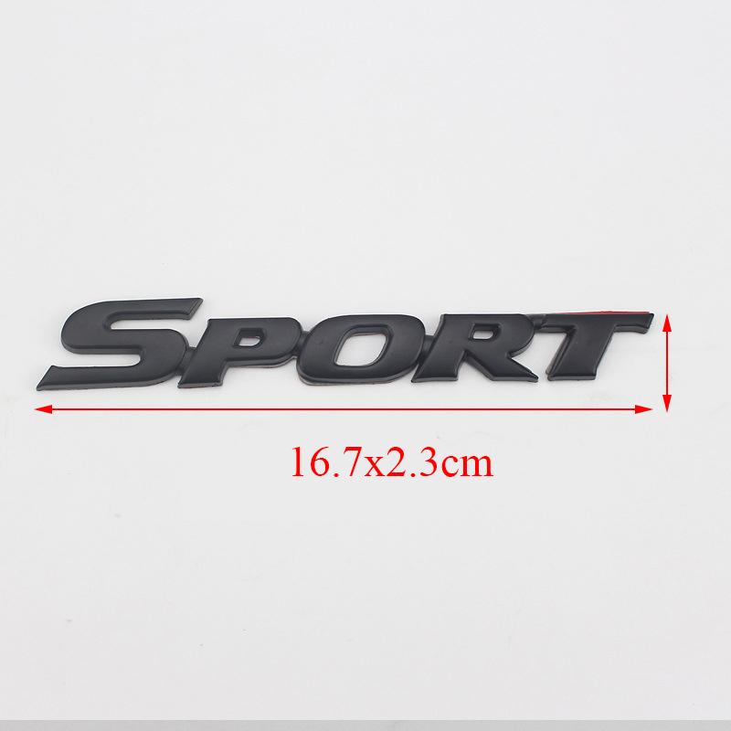 3d Chrome Black Metal Car Letters Carbon Sport Emblem Badge Decal Sticker For Highlander Rav4 Yaris Sport Logo Accessories