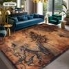 Extra‑Large Luxury Vintage World Map Decor Rug, Multi‑Color Soft Velvet‑Texture Hand‑Washable Floor Mat with Non‑Slip Base