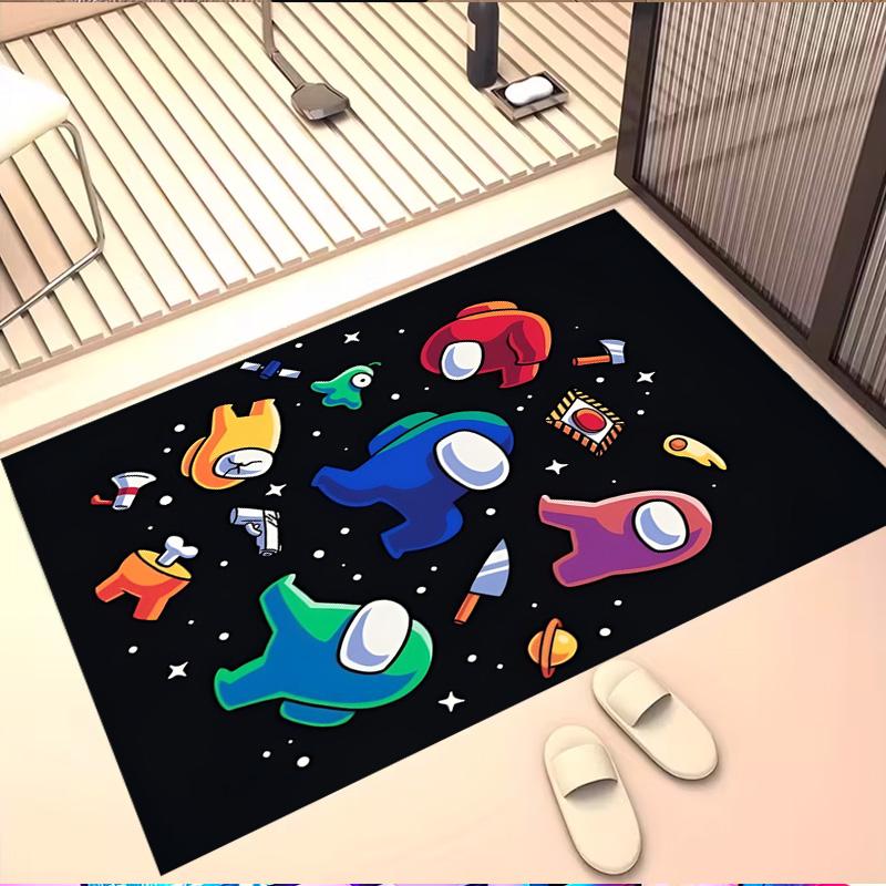 Among Us Print Rug, Washable Floor Carpet, For Entryway Dorm Laundry Room Office Study, Home Decor Birthday Christmas Gift