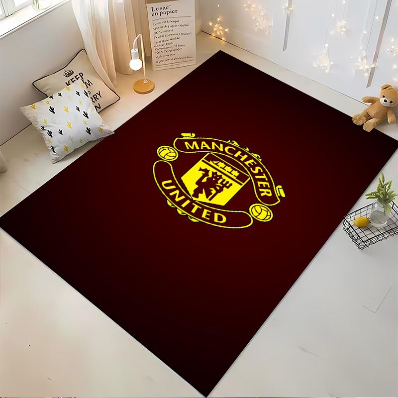 Manchester United Logo Design Rug Non-slip rug suitable for living room and bedroom sofas sofas