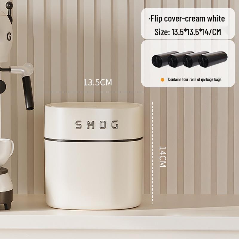 Компактный настольный мусорный бак с крышкой для дома, офиса или спальни