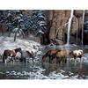 Diamond Painting Horse Landscape Diamond Embroidery Waterfall Scenery Cross Stitch Full Rhinestone