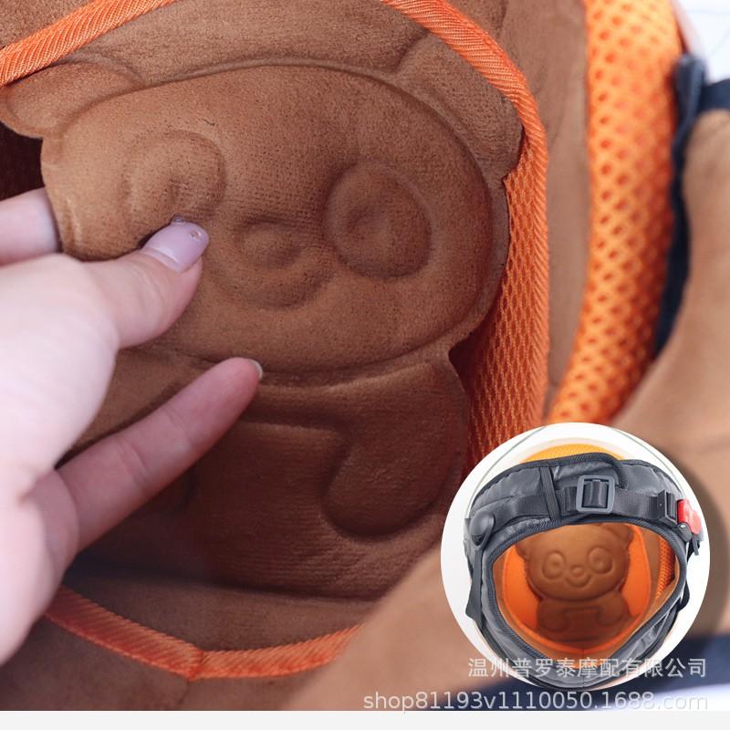 Kids Electric Scooter Helmet With Warm Fleece Neck Warmer Bear Ears Cartoon Design Boys Girls All Season Use