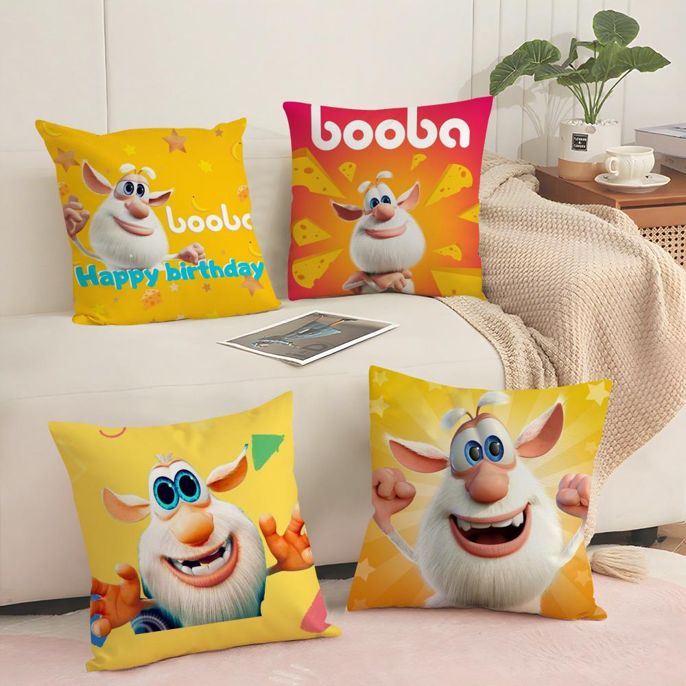 Милая Наволочка Fourbob-Booba Мягкая Короткошерстная Плюшевая Наволочка для Подушки Гладкая Уютная Текстура Эстетичная Наволочка для Подушки Домашний Декор