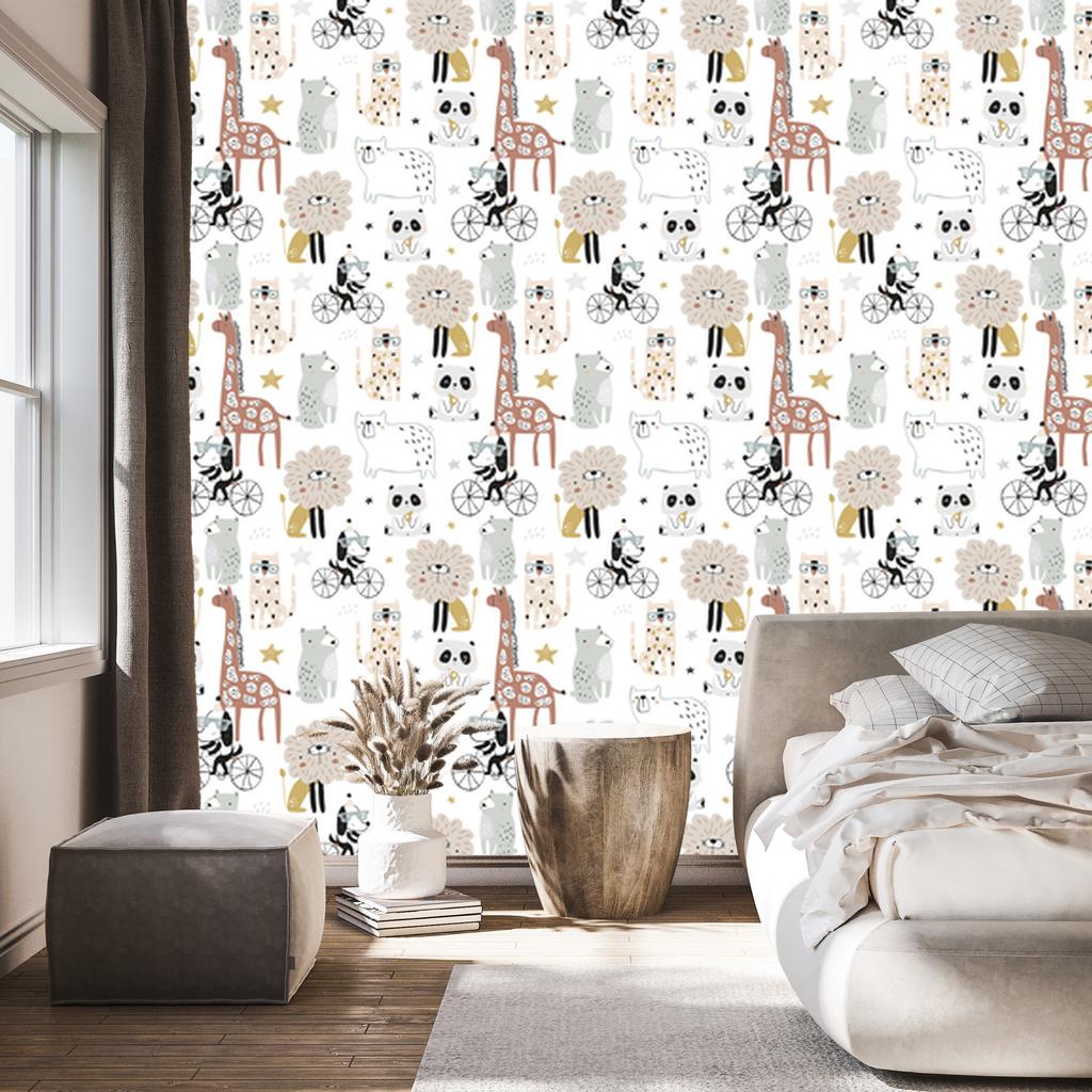 Wild Animals Wallpaper for Living Room and Bedroom 50x1000