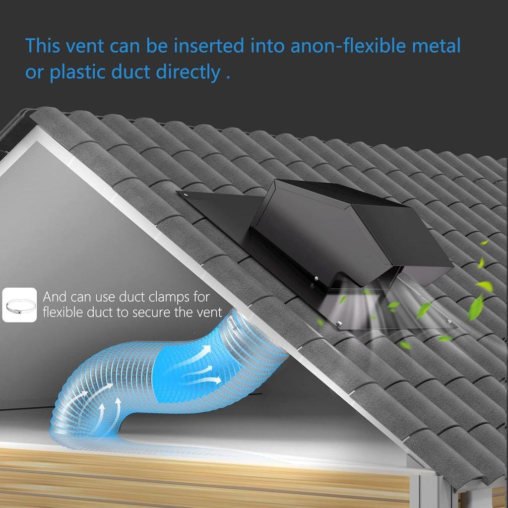Roof Vent Cap Removable Vent Ventilation System Exhaust Roof Vent for Attic Bathroom Dryer Bathroom Ventilation Fans Houses