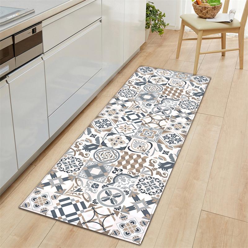 Geometry Print Kitchen Mat for Floor Bath Room Decor Bedroom Nordic Rug Anti-slip Carpets Hallway Door Entrance Bedroom Area Rug