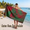 Morocco Football Design Beach Towel Custom Text Large Towel for Beach Vacation
