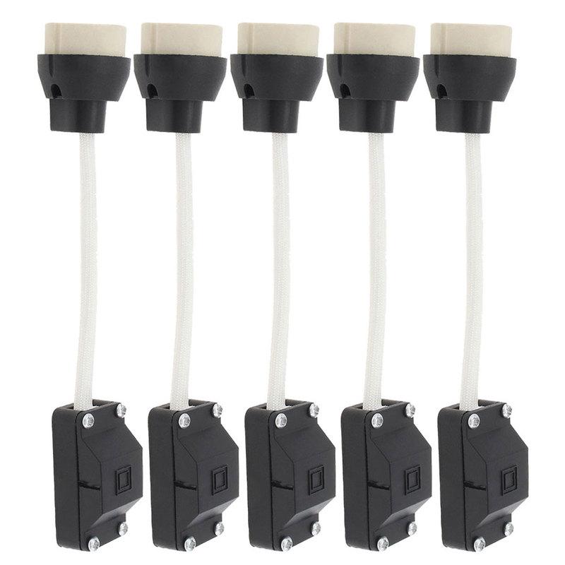 5pcs GU10 Lamp Holder 2A 250V Ceramic Lamp Bases Connector for LED Light Bulbs/Halogen Bulbs Downlight with Terminal Box Socket