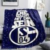 1PC Schalke 04 Print Flannel Blanket, High quality Comfortable for All Seasons, Home Decor, Warmth and Comfort, Perfect for Christmas Gifts147