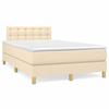 Maison Exclusive - Основание кровати с ламелями и матрасом кремового цвета 120x190 см ткань