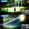 Super Big Flashlight USB Rechargeable Most Strong LED Flash Light Long Range Torch Zoom Outdoor With Digital Power Display
