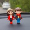 Car Accessories Cute Cartoon Couples Action Figure Figurines Balloon Ornament Auto Interior Dashboard for Girls Gifts Drop