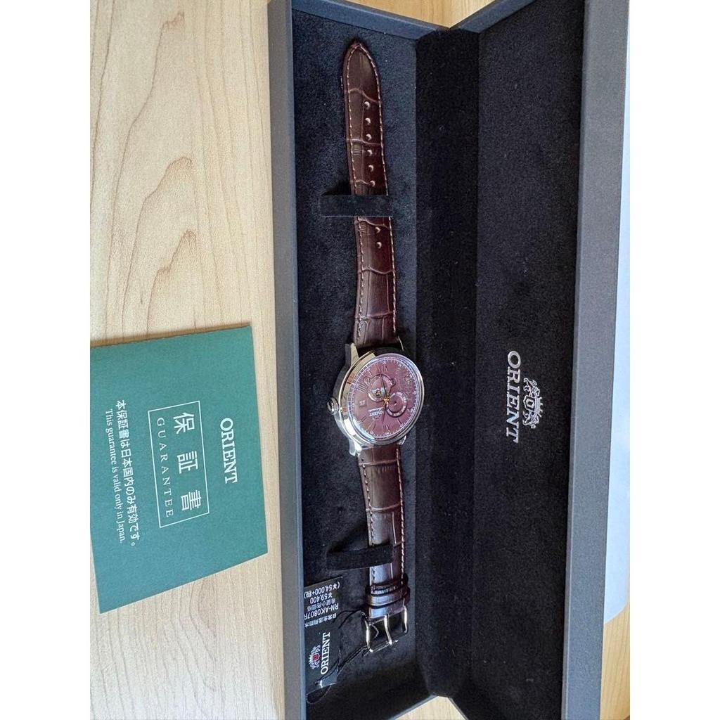 Used ORIENT Watch RN-AK0807R Brown Leather Band