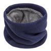 Winter Cycling Scarf Double-Layer Neck Warmer Knit Thickened Fleece Lined Elastic Soft Circle Scarf Neck