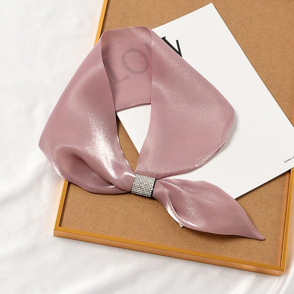 Shawl Imitation Silk Cross Neckerchief Satin False Collar Silk Scarf Cross Scarves