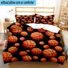 3PCS Basketball Pattern Background 3pcs Bedding,Including 3PCS Duvet Cover And 2pcs Pillowcases Perfect for Christmas,Ideal for Bedroom, Dormitory