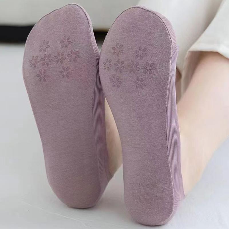 7 Pairs of Women's Summer Ice Silk Cool Breathable Free Cut Non-Slip Anti-Heel Shallow Mouth Invisible Socks