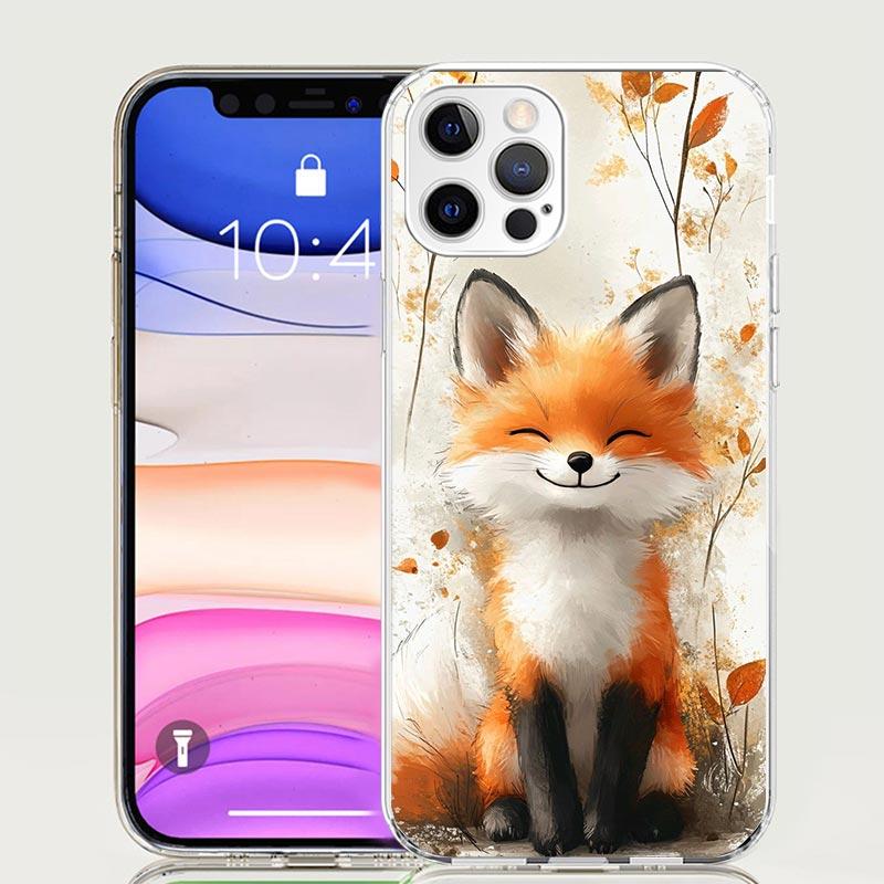 Чехол для телефона с рисунком лисы для iPhone 17 Air 16 15 Plus 11 14 Pro Max 13 Mini 12 7 8 + SE Художественный узор Индивидуальная обложка 17 Air 16 15 P