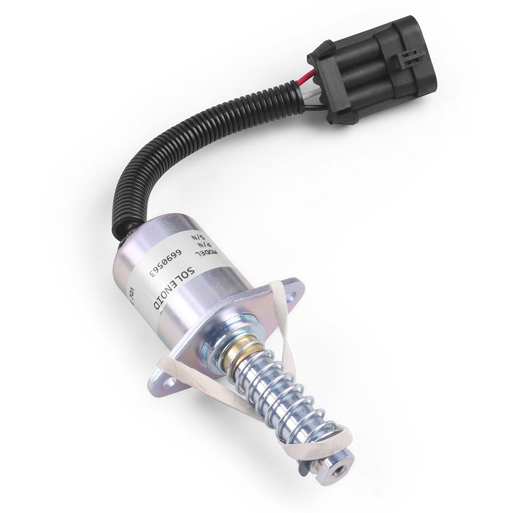 Shut Off Solenoid 6681512 6681513 6690563 12V Stop Solenoid Fit for Bobcat A220 S70 S100 S130 S150 S160 S175 S185 S205 S220