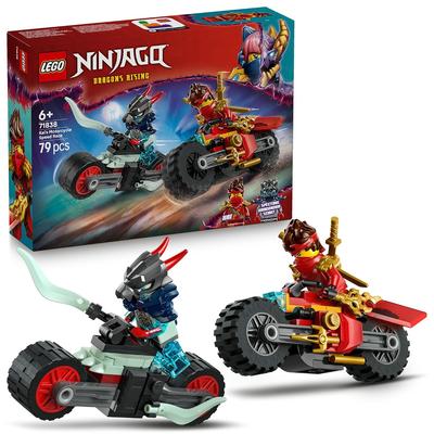 LEGO Ninjago Кай Гонки на скоростном мотоцикле игрушка развивающий кубик мальчики девочки дети 6 лет 7 8 9 транспортное средство соревнование робот мама папа 71838