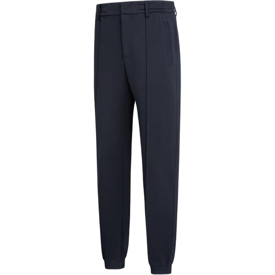 Emporio Armani FW24 Серия EA7 Однотонные Спортивные Брюки Длинные Вязаные Зауженные с Эластичным Поясом Мужские Низ Черно-Синий 6D1PK0-1JHSZ-0920