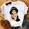 Kawaii Unisex Princess Cotton T-Shirt Summer Tops Harajuku Cartoon Graphic Tees Cute T-shirt Blouses
