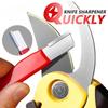 Professional Kitchen Knife Sharpener - Tungsten & Diamond Ceramic Sharpening Stone for All Blades Including Garden Scissors