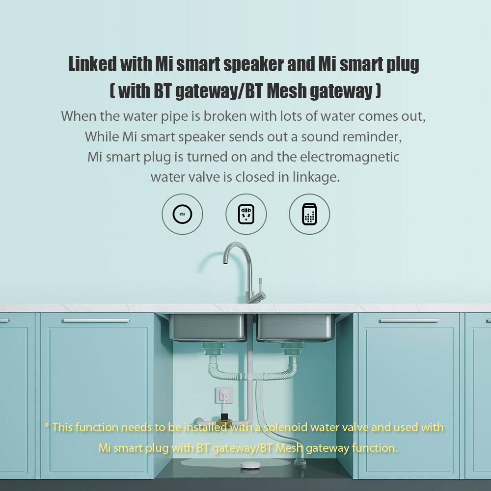 Датчик воды Xiaomi Smart App Оповещение об утечках и каплях Детектор утечек Датчик наводнения Сигнализация BT Water