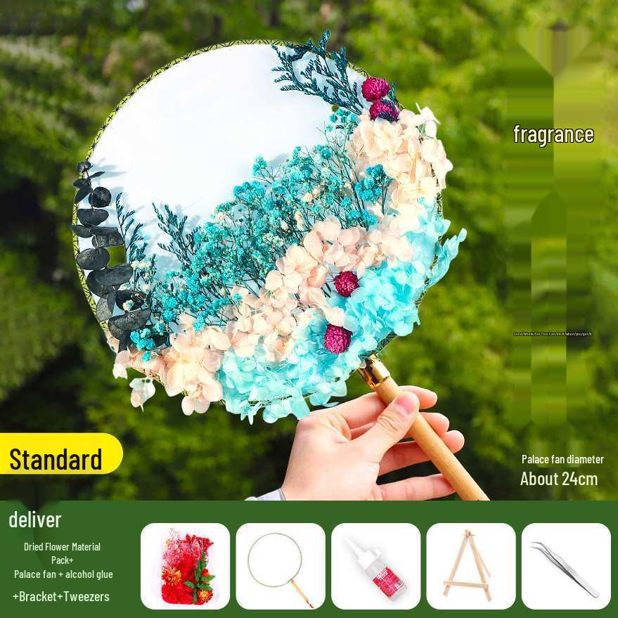 Dried Flower Fan DIY Kit for International Women's Day - Team Building & Handmade Gift