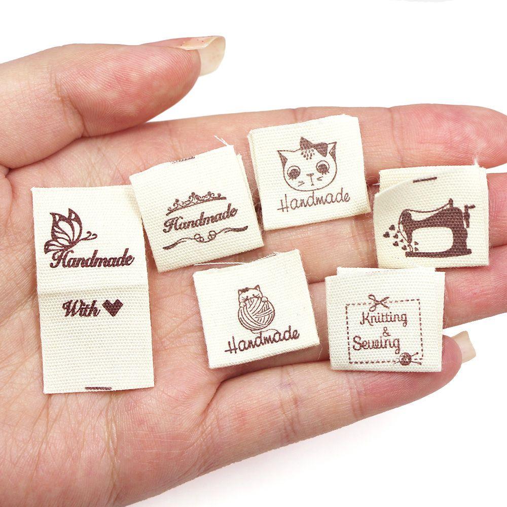 Cat Knitting Wool Ball Sewing Accessories Clothing Tags Cloth Garment Labels Handmade With Love