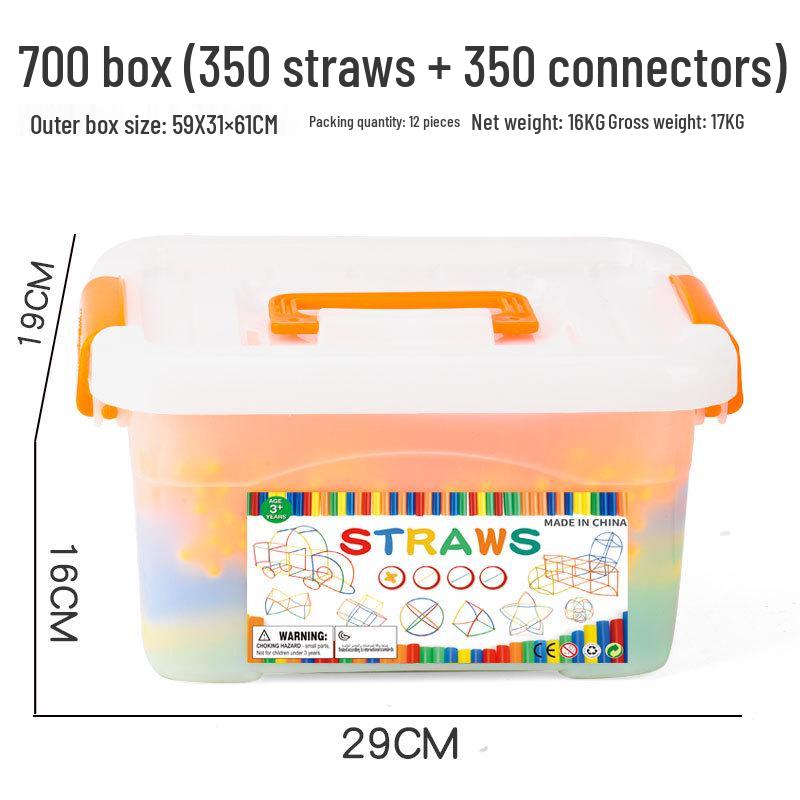 Детские 4D сцепляющиеся соломинки-конструктор для сборки в детском саду