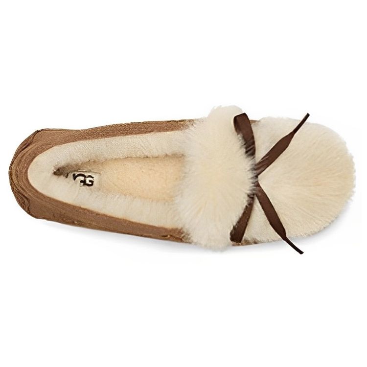 UGG Bow Flat Shoes Women Shoes Brown 1138310-CHE