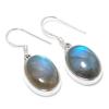 Подарочные серьги из стерлингового серебра 925 пробы с натуральным лабрадоритом, 1,25 дюйма, c7j55