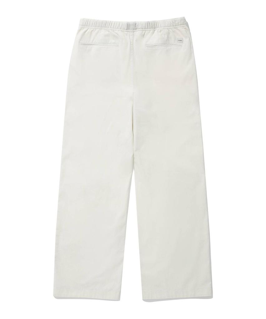 COVERNAT Linen Semi-Wide Buckle Pants Ivory