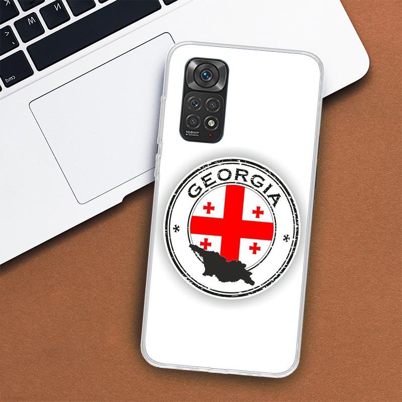 Чехол для телефона с флагом Грузии для Xiaomi Redmi Note 13 12 12S 11 11S 10 10S 9 9S 11T 11E Pro Plus 8 8T 7 + чехол
