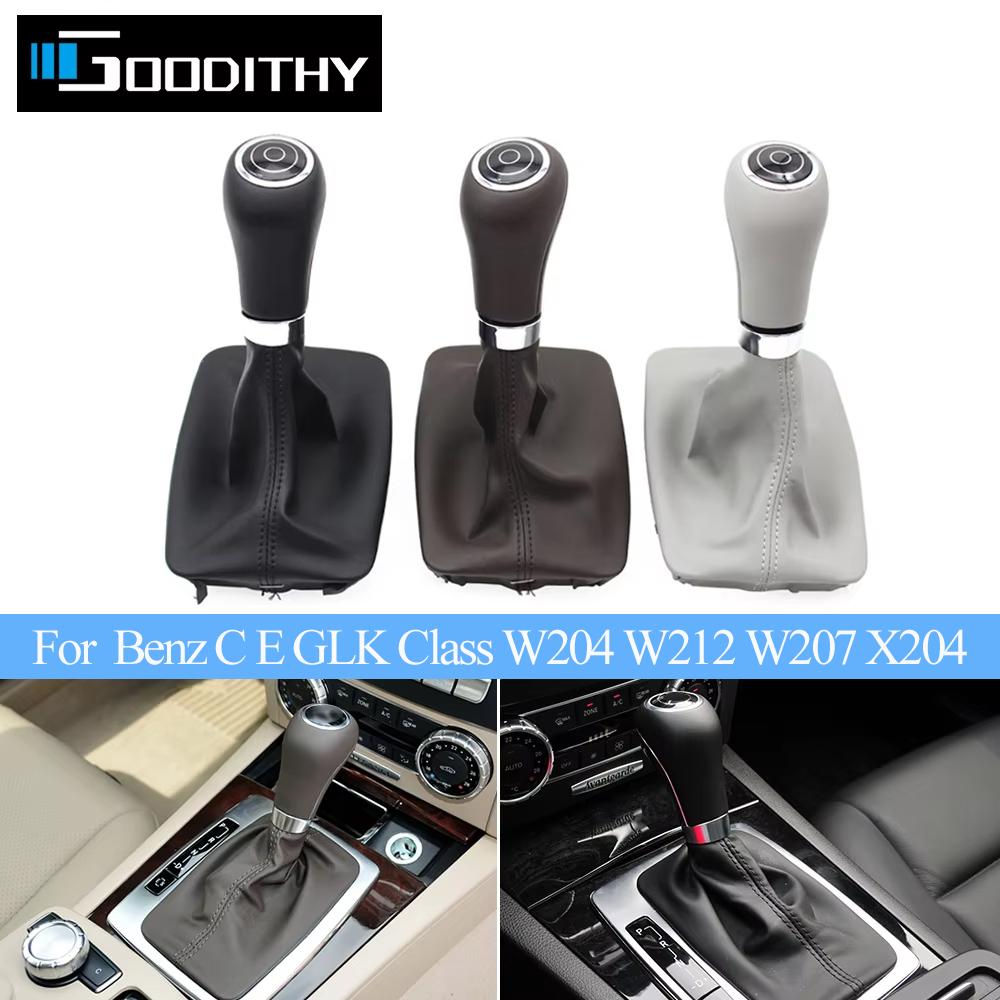 Car Automatic Gear Shift Knob Lever Leather Shifter Boot For Benz E C GLK Class AMG W204 X204 C204 C300 W207 W212 2042672710