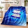 Custom Text Flannel Blanket BIRMINGHAM CITY Football Print Warm Cozy Blanket Home Sofa Bedding