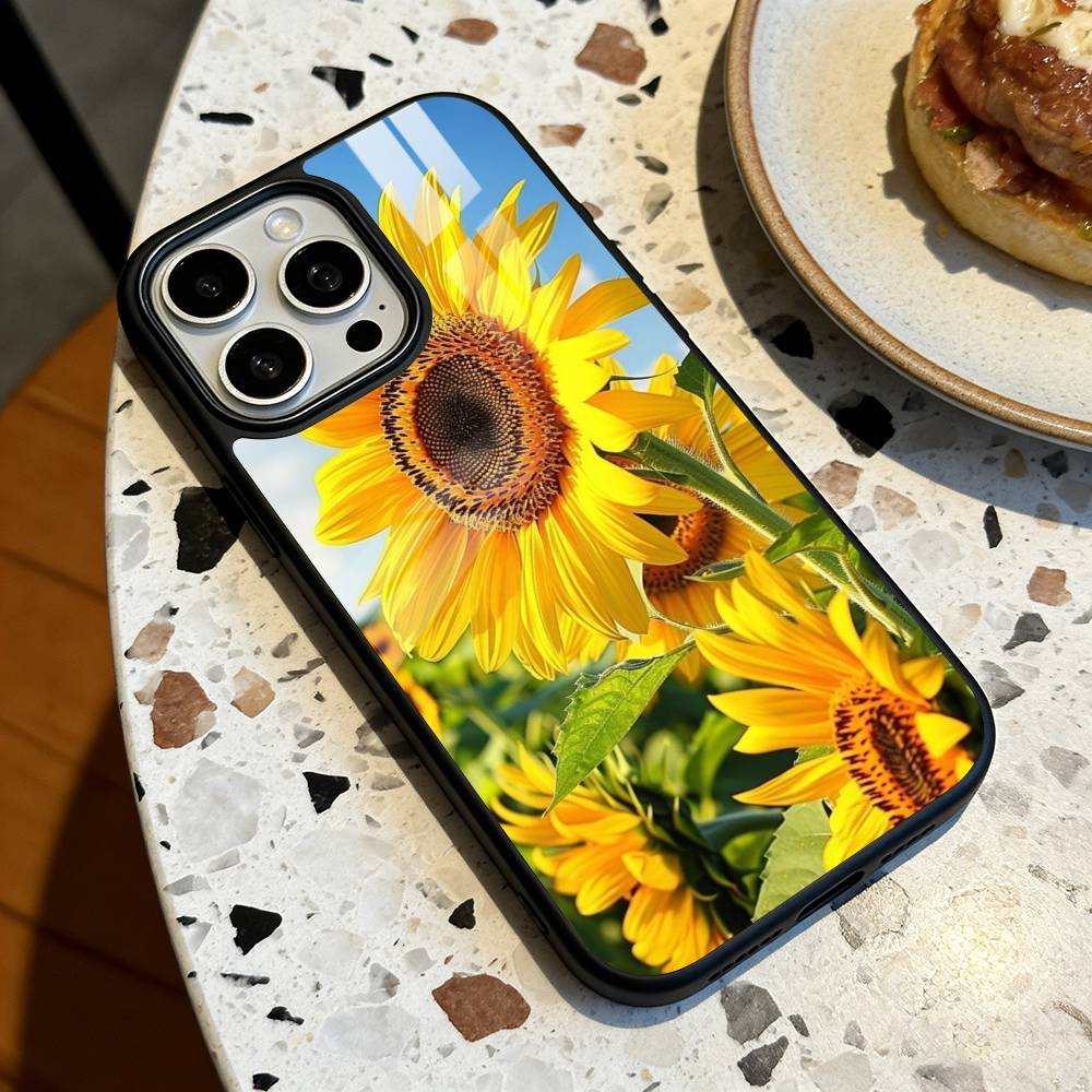 Sunflower&Sunny Day For iPhone 17,16,15,14,13,12,11,Pro,Max,Plus,Mini,SE4,E Magnetic Magsafe Wireless Charging