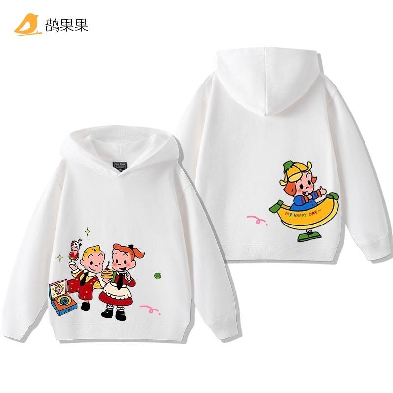 Детские толстовки с мультяшным принтом OSAMU GOODS Harajuku, повседневная мода, осенне-зимние виды спорта на открытом воздухе, теплые топы с длинным рукавом
