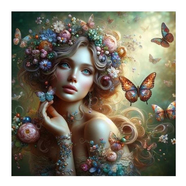 DIY 5D алмазная живопись Фэнтези цветок женщина полный круглый квадратный алмаз вышивка мозаика наборы крестиков для домашнего декора подарок