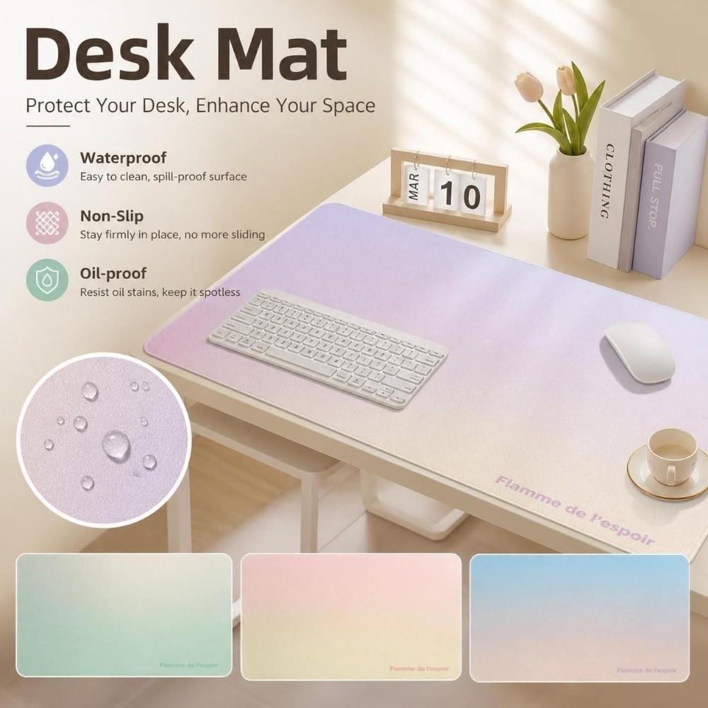 Waterproof Desk Mat Solid Color Large Table Mat Mouse Blotter Pad Desk Blotter Pad Learning