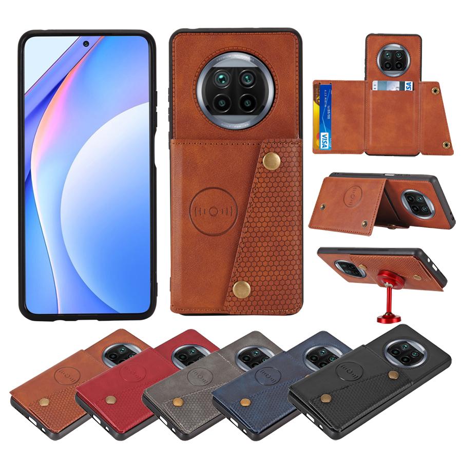 Чехол для Xiaomi 11 11T 11i с держателем для карт премиум-класса, подставка из искусственной кожи с двойной магнитной застежкой, противоударный чехол для Redmi Note 7 8 8T 9 10 Redmi 9A